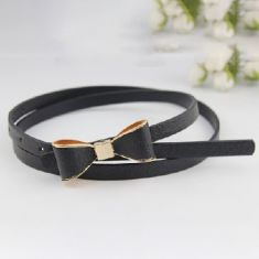 Curea neagra cu funda - subtire